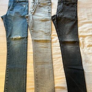 Express Men's Skinny Jeans - Blue, Light Gray, Dark Gray